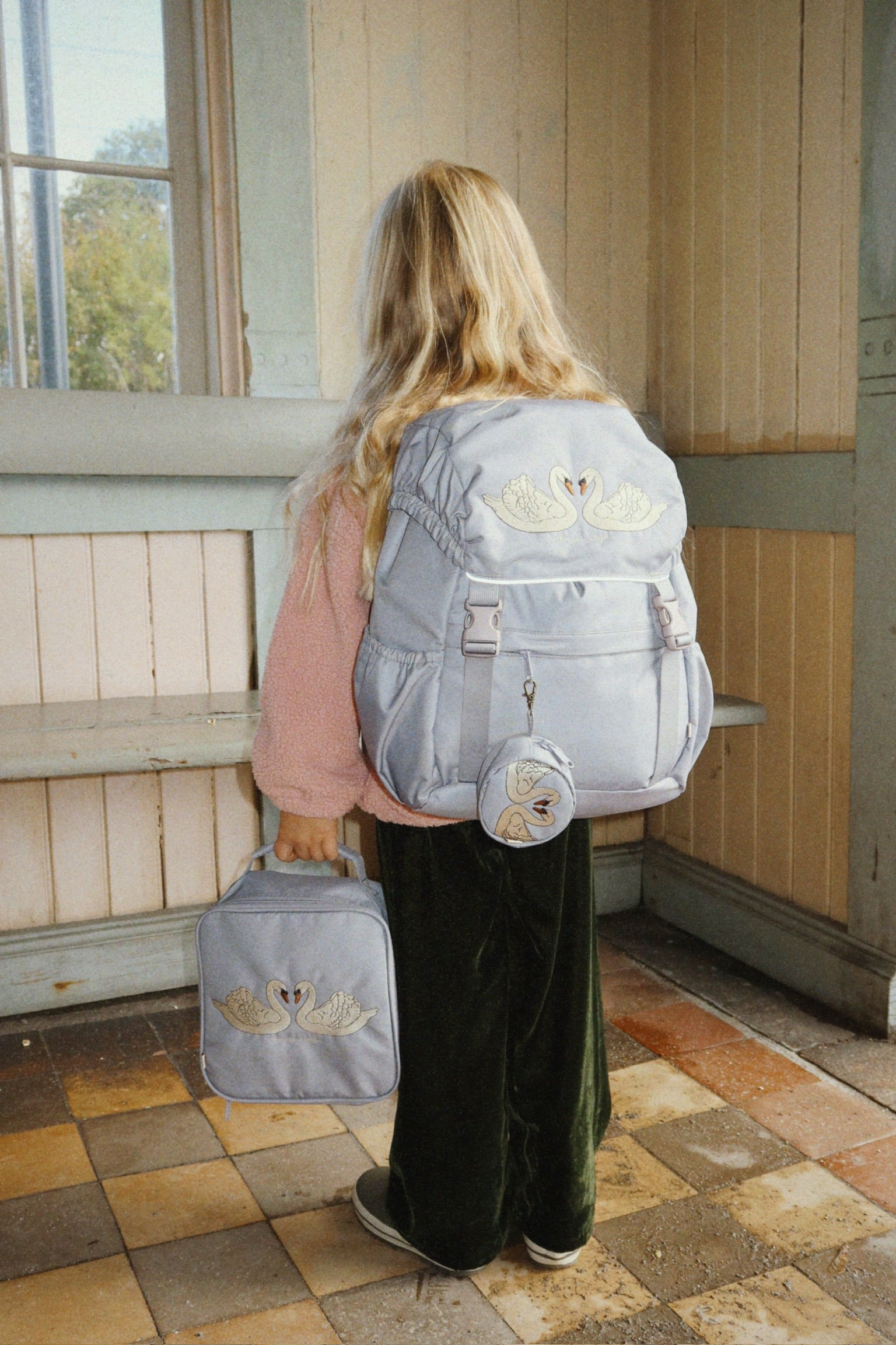 Konges Slojd Backpack Large Capacity Schoolbag Travel Backpack Buy Konges Sløjd Amour Pink Rainy Kids Backpack Midi  main image 4