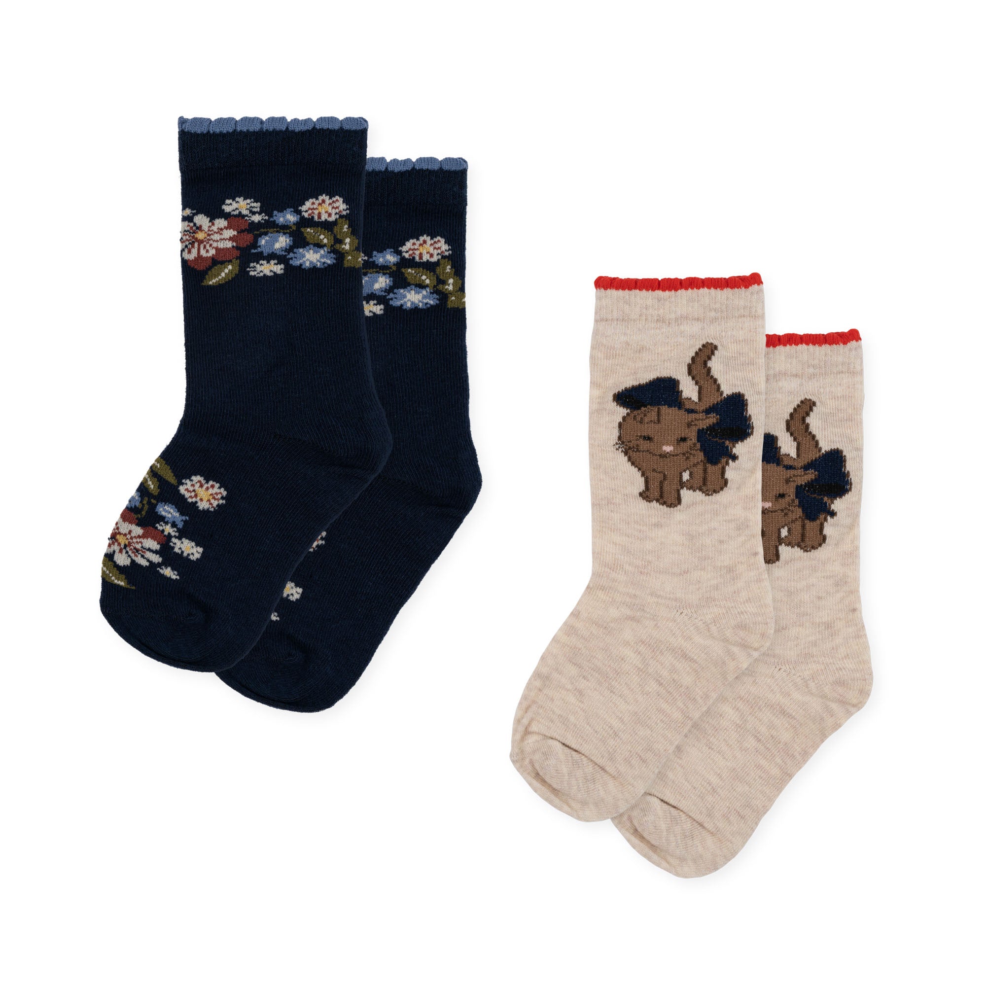 Konges Sløjd A/S 2 Pack Lapis Socks Socks CAT/FLOWER