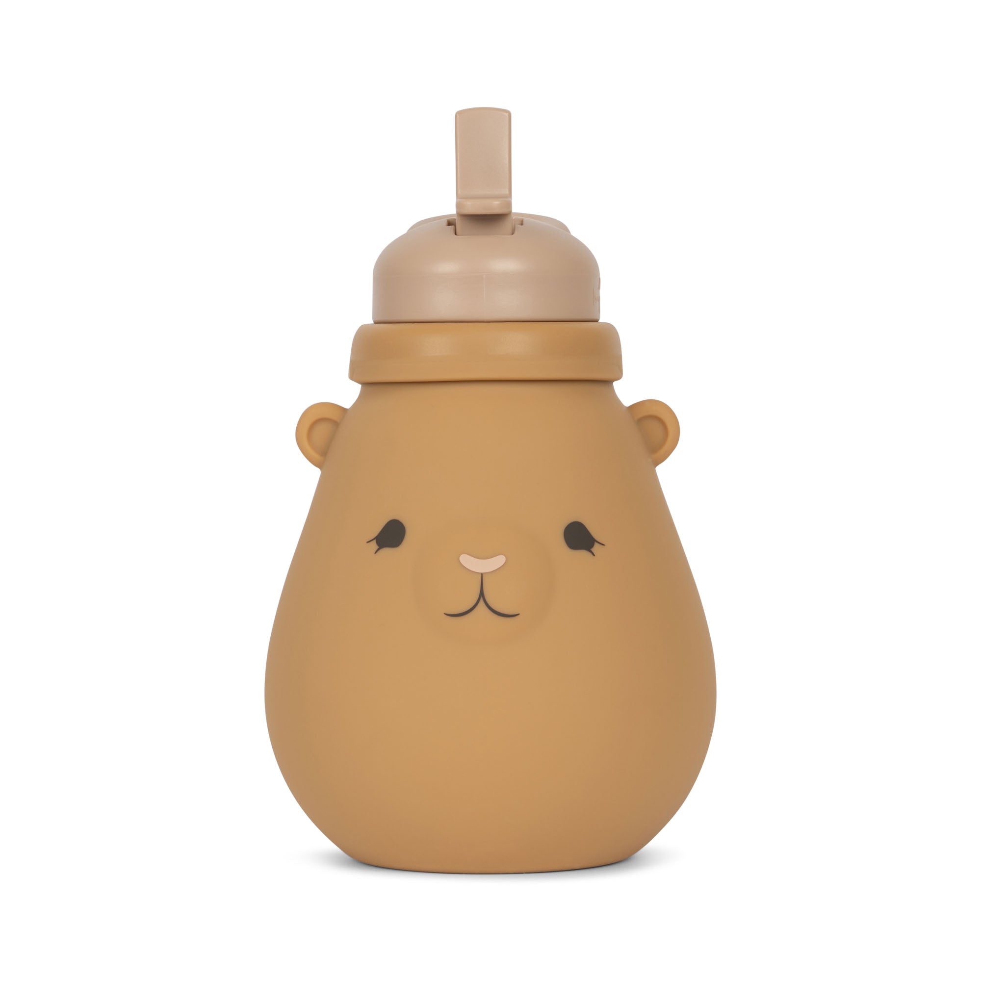 Konges Sløjd A/S SILICONE TEDDY DRINKING BOTTLE Drinking bottles ALMOND