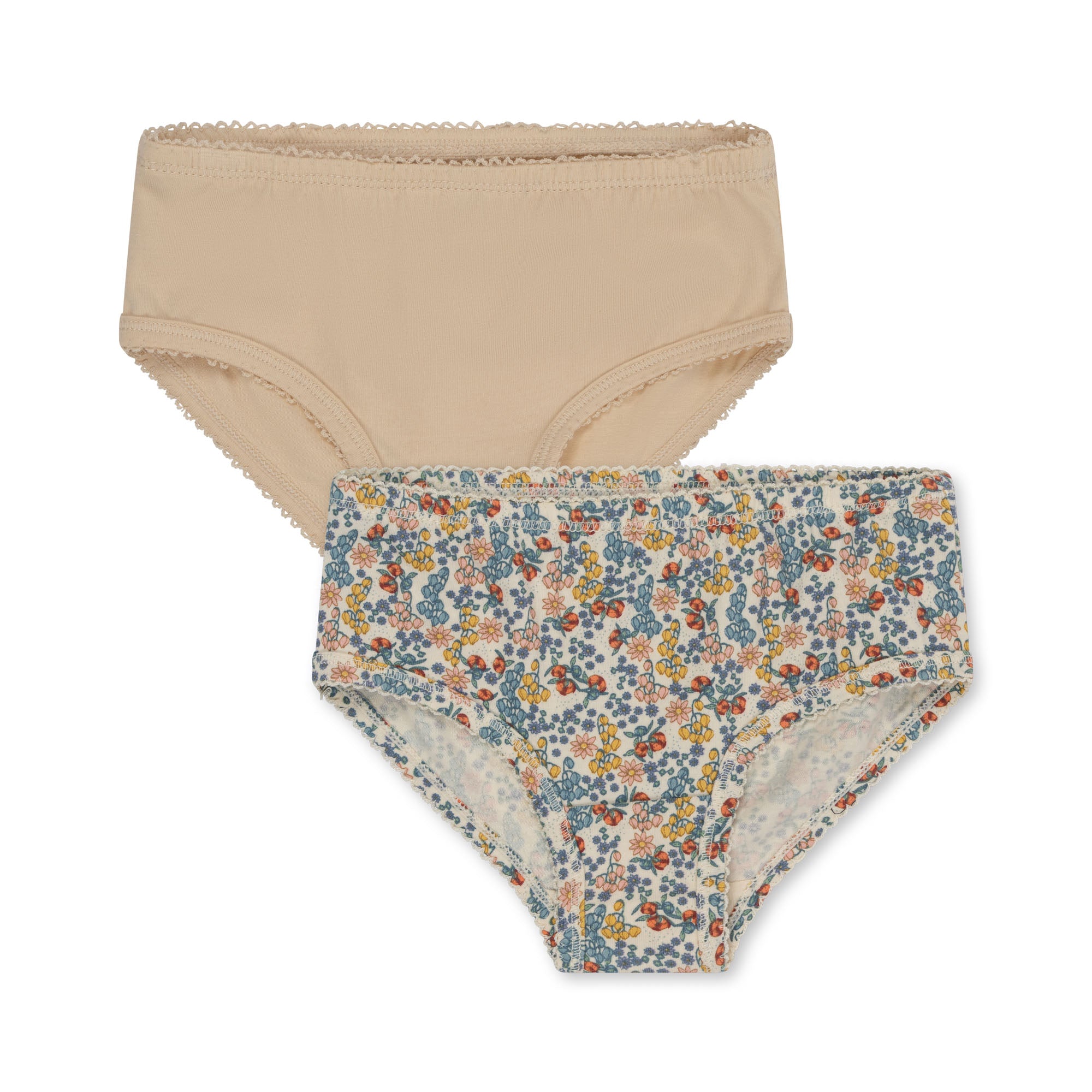 Konges Sløjd A/S BASIC 2 PACK GIRL UNDERPANTS GOTS Underwear BIBI FLEUR/BRAZILIAN SAND