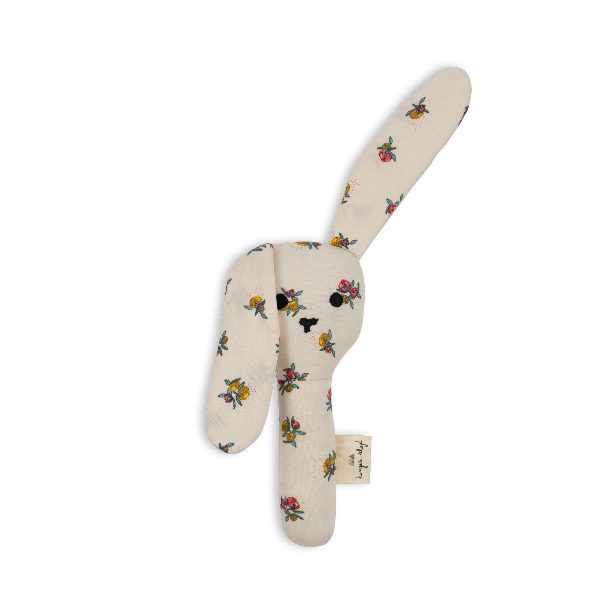 Konges Sløjd A/S BUNNY HAND RATTLE AOP Activity Toys PEONIA