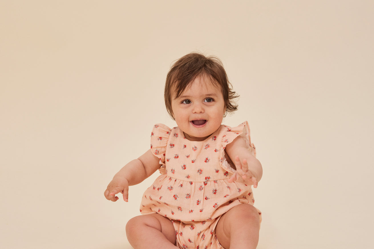 Konges Sløjd A/S COCO FRILL ROMPER Rompers and jumpsuits - Woven PEONIA PINK