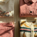 Konges Sløjd A/S WOVEN PANTS milk rouge stripe