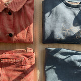 Konges Sløjd A/S WOVEN PANTS milk rouge stripe