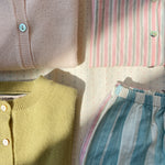 Konges Sløjd A/S WOVEN SHORTS & BLOOMERS basil/orchid/bleu stripe