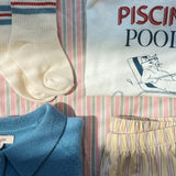 Konges Sløjd A/S WOVEN SHORTS & BLOOMERS basil/orchid/bleu stripe