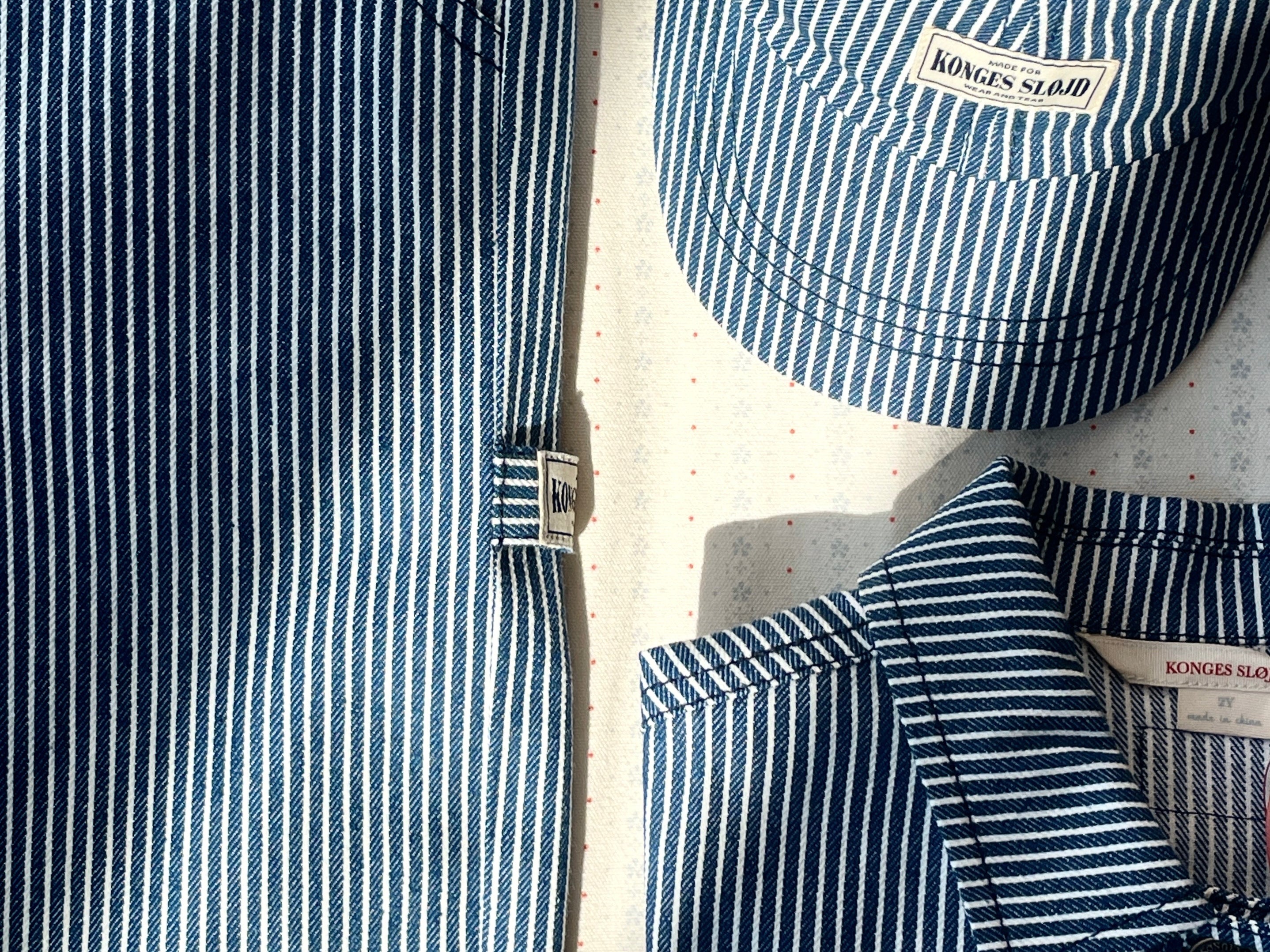 Konges Sløjd A/S WOVEN PANTS blue stripe