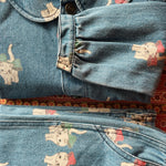 Konges Sløjd A/S WOVEN JACKETS & VESTS bow kitty denim