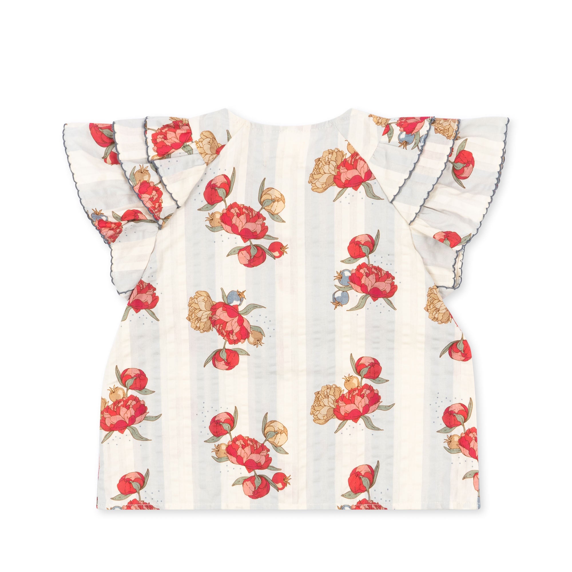 Konges Sløjd A/S KIM FRILL SS SHIRT Blouses with short sleeves - Woven PEONY STRIPE