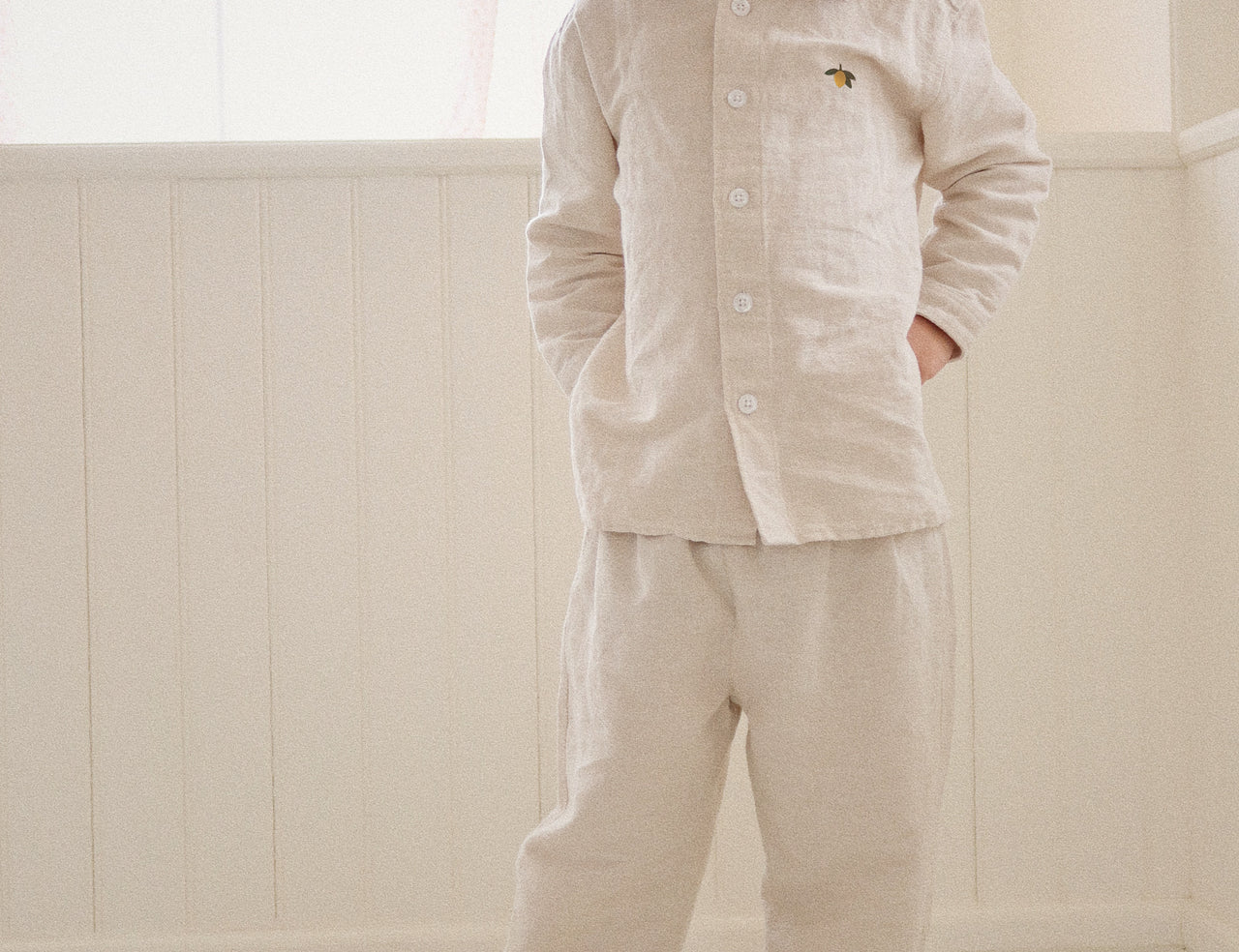 Konges Sløjd A/S WOVEN PANTS nature