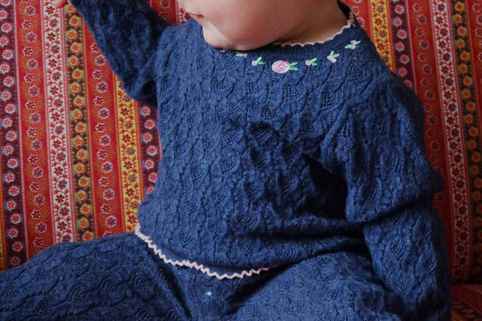 Konges Sløjd A/S KNITTED PANTS ensign blue