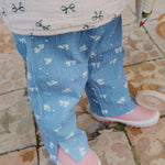 Konges Sløjd A/S WOVEN PANTS boucle blue