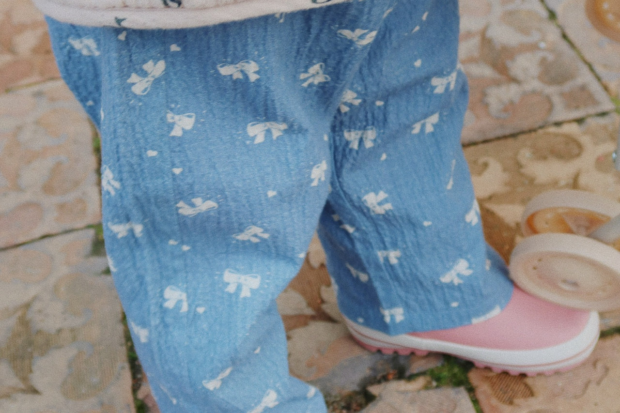 Konges Sløjd A/S WOVEN PANTS boucle blue