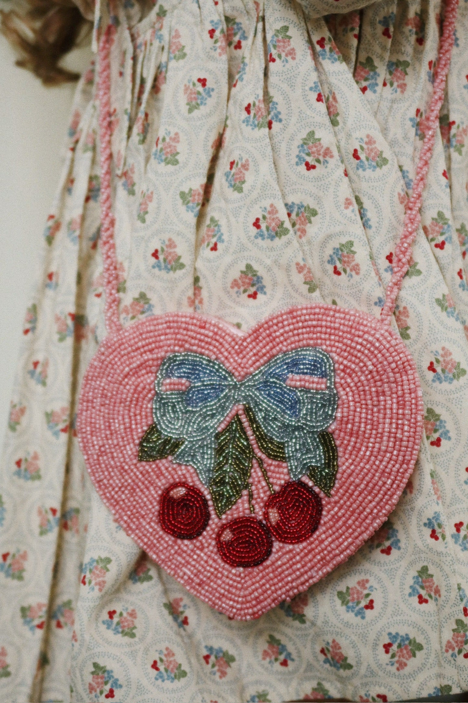 BEADED HEART BAG - amarena – Konges Sløjd®