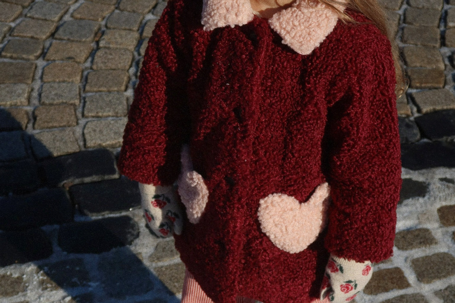 Konges Sløjd A/S WOVEN PANTS milk rouge stripe