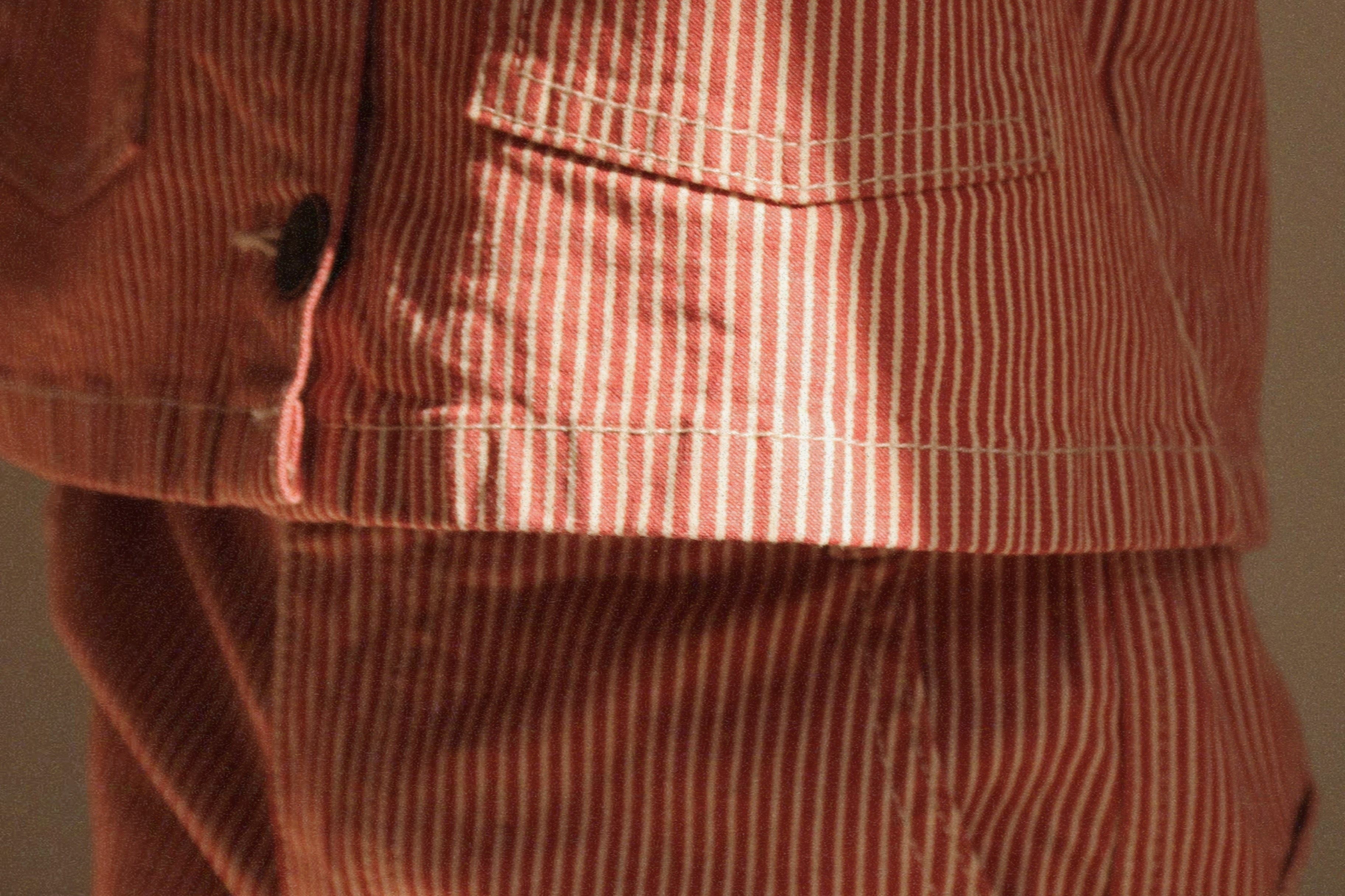 Konges Sløjd A/S WOVEN PANTS milk rouge stripe