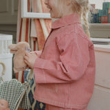 Konges Sløjd A/S WOVEN PANTS milk rouge stripe