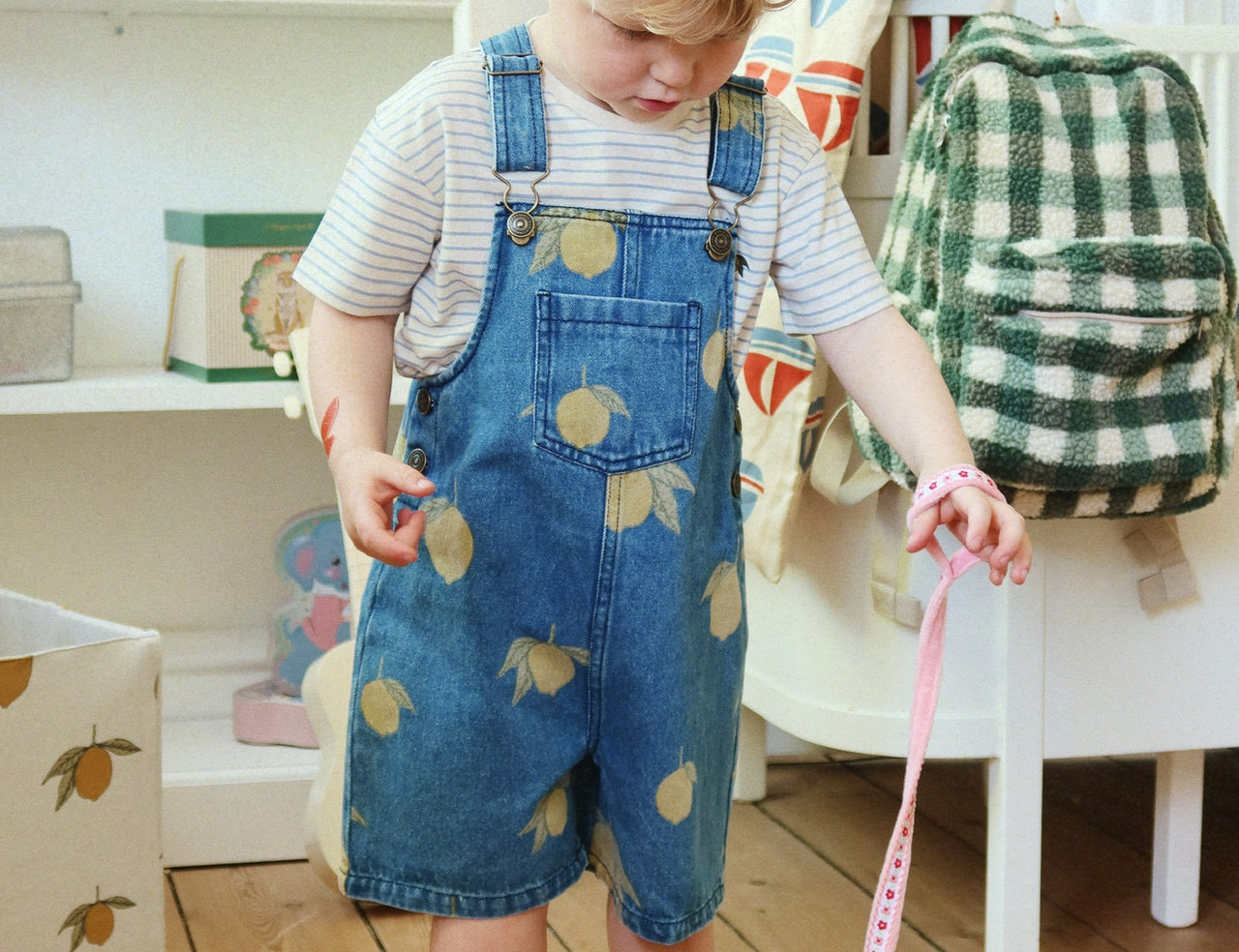 Konges Sløjd A/S WOVEN ROMPERS & JUMPSUITS lemon denim