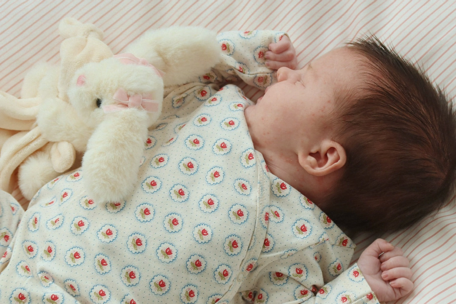 Konges Sløjd A/S BABY BEDDING stripie petite rose