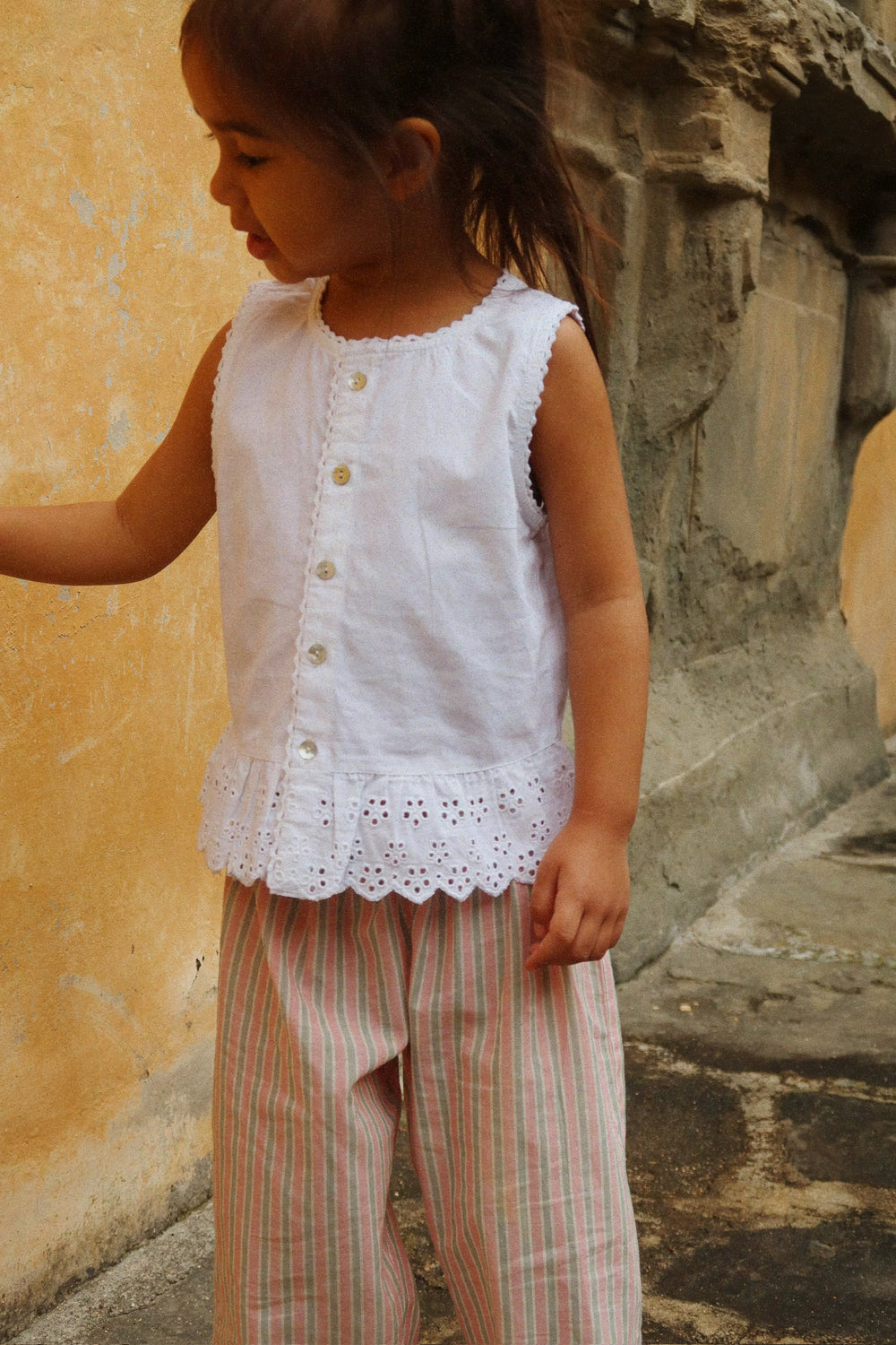 Konges Sløjd A/S WOVEN PANTS blush stripe