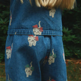 Konges Sløjd A/S WOVEN PANTS bow kitty denim