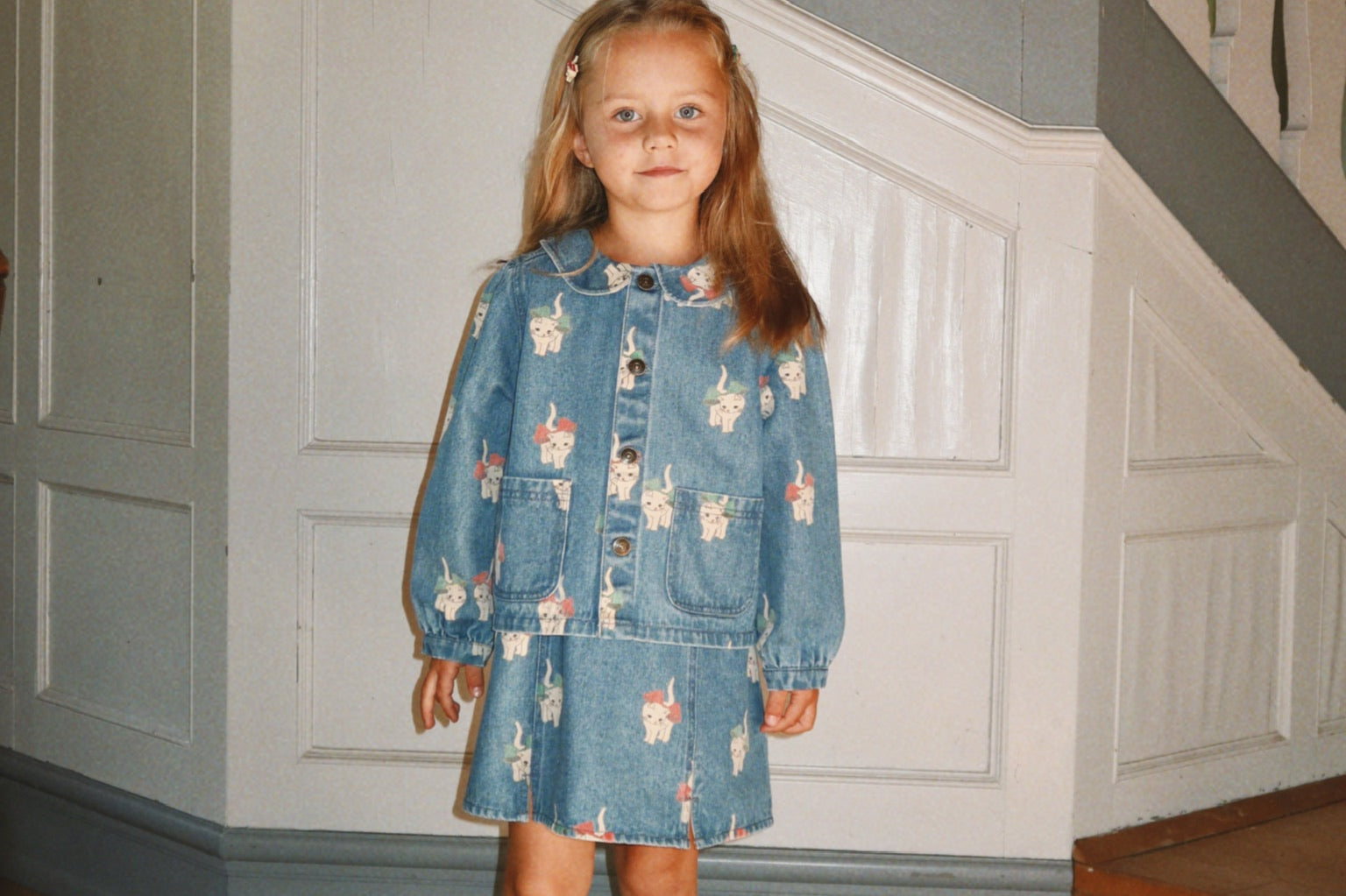 Konges Sløjd A/S WOVEN JACKETS & VESTS bow kitty denim