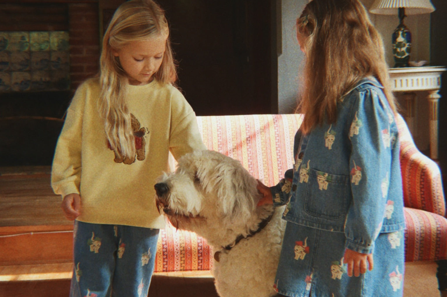 Konges Sløjd A/S WOVEN PANTS bow kitty denim