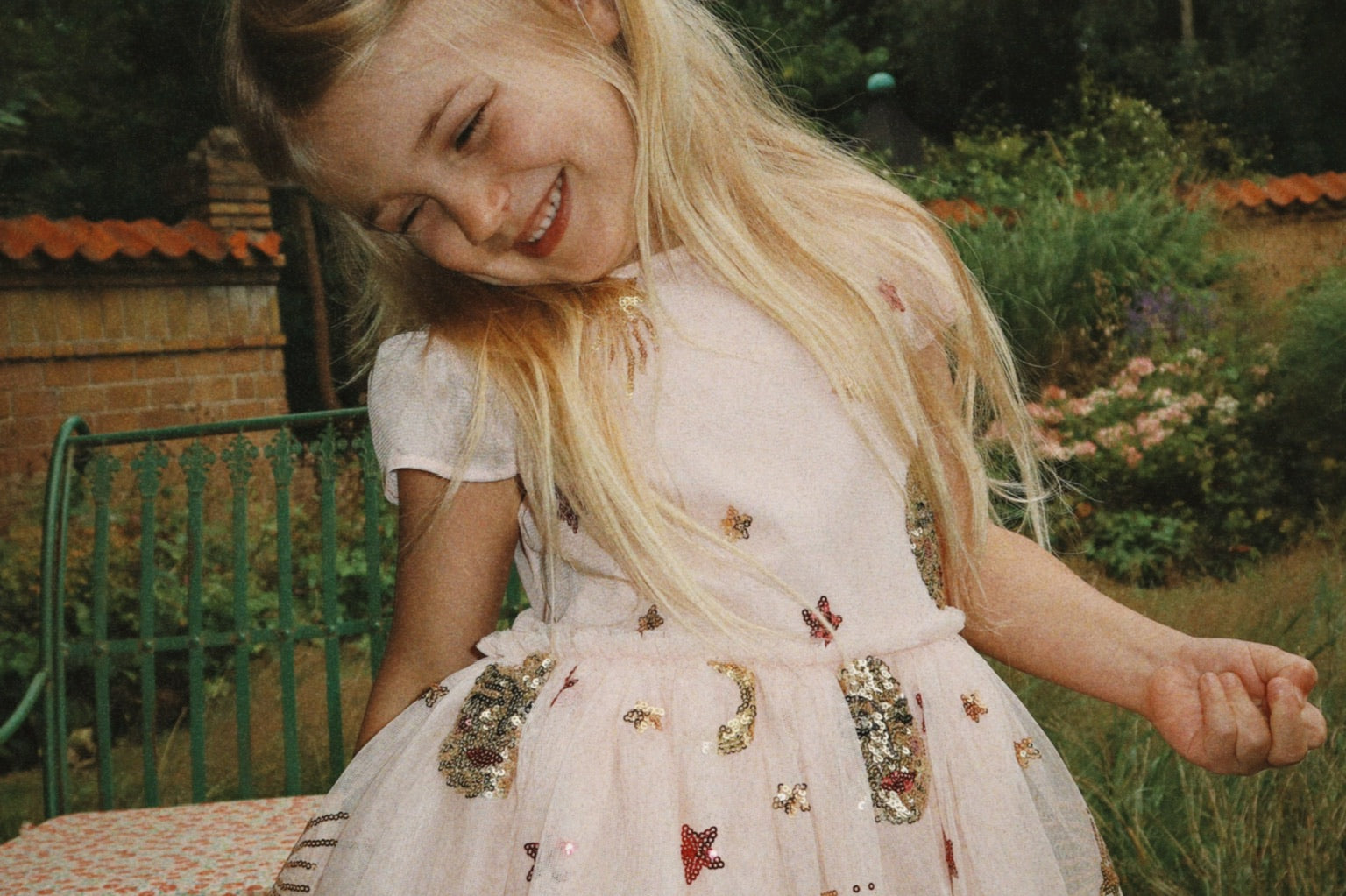konges slojd sequin dress Starla sequined dress in gold - Konges Slojd