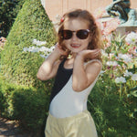 Konges Sløjd A/S WOVEN SHORTS & BLOOMERS pale olive green/ermine