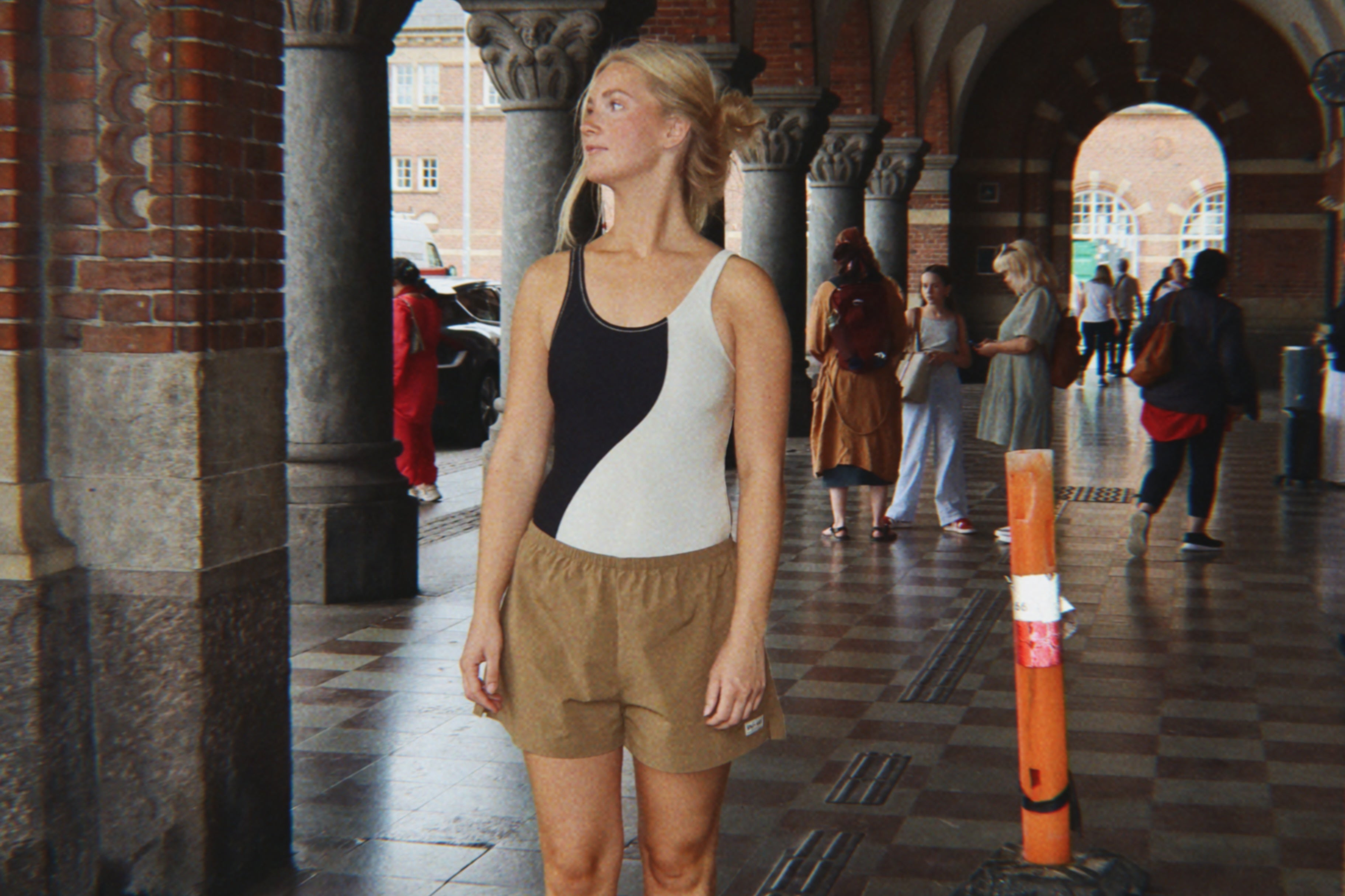 Konges Sløjd A/S WOVEN SHORTS & BLOOMERS pale olive green/ermine