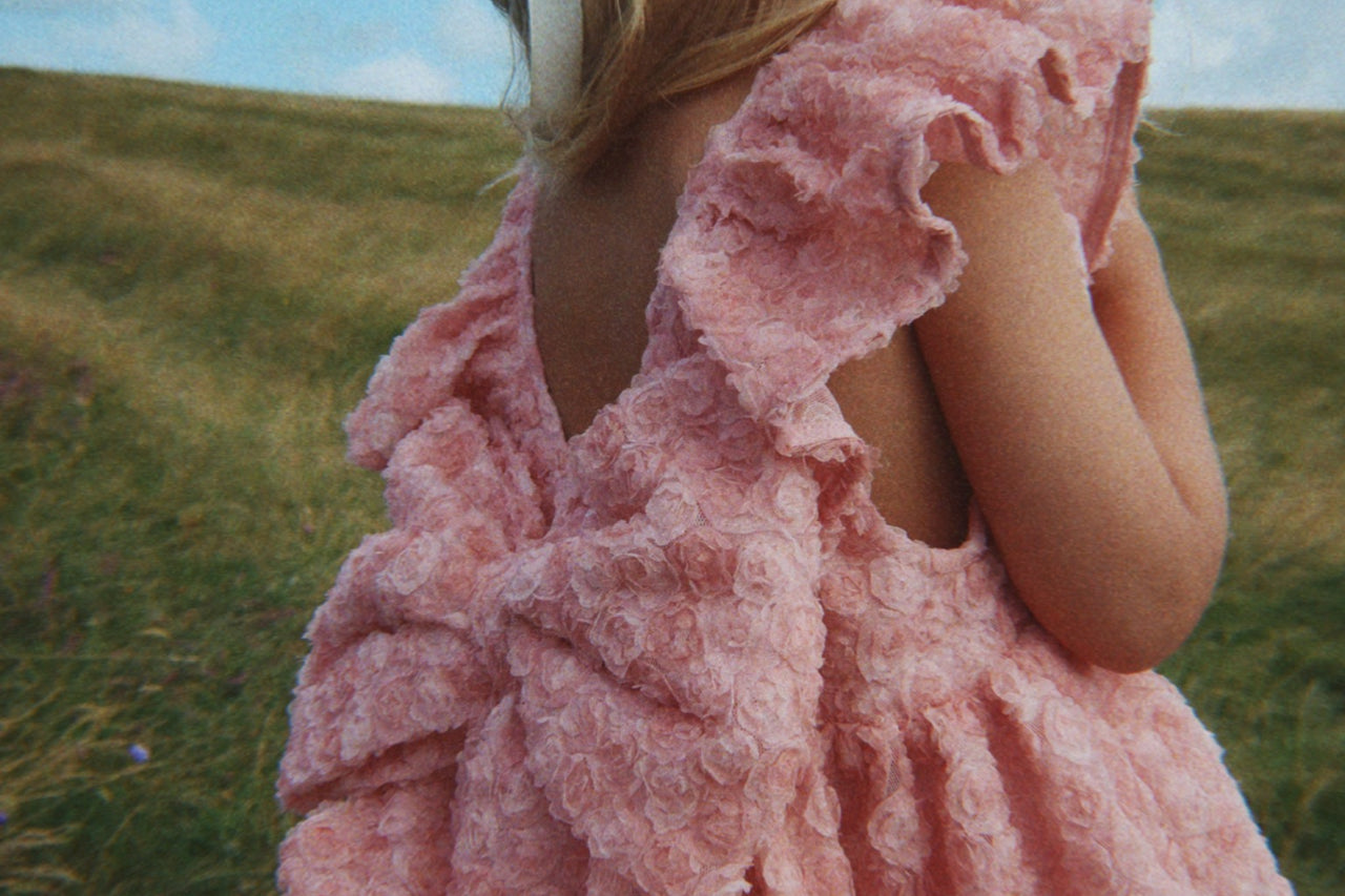 konges slojd pink dress Konges Sljd Mellow Rose Miffa Frill Dress Gots