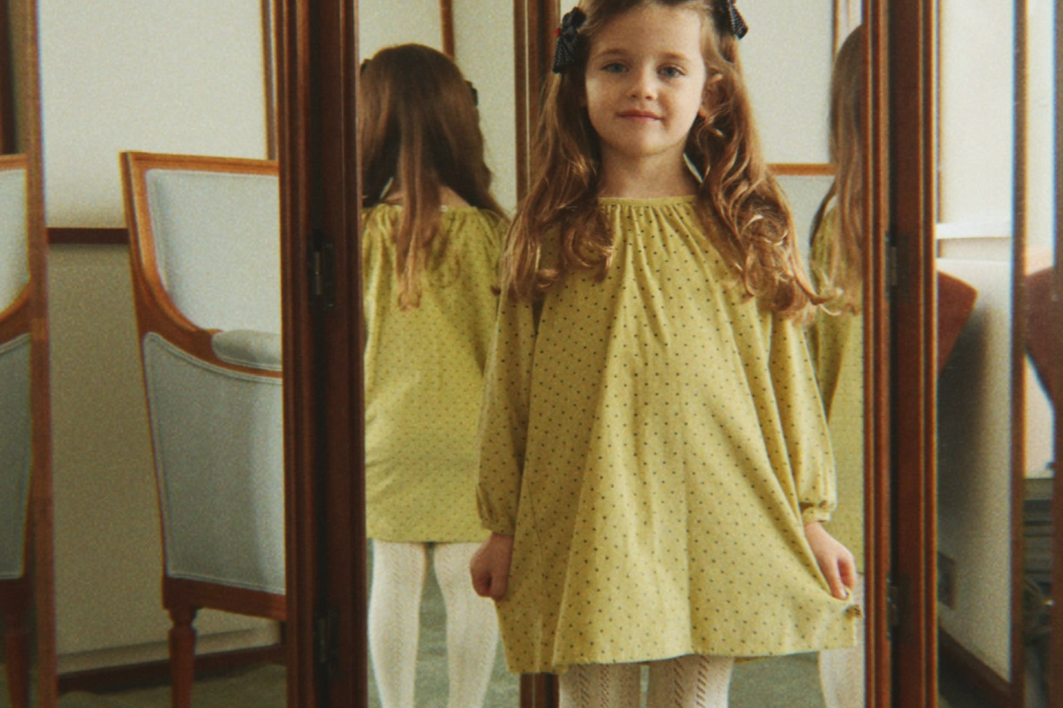 Konges Sløjd A/S WOVEN DRESSES dot leek
