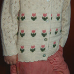 Konges Sløjd A/S KNITTED CARDIGANS cream and tulips