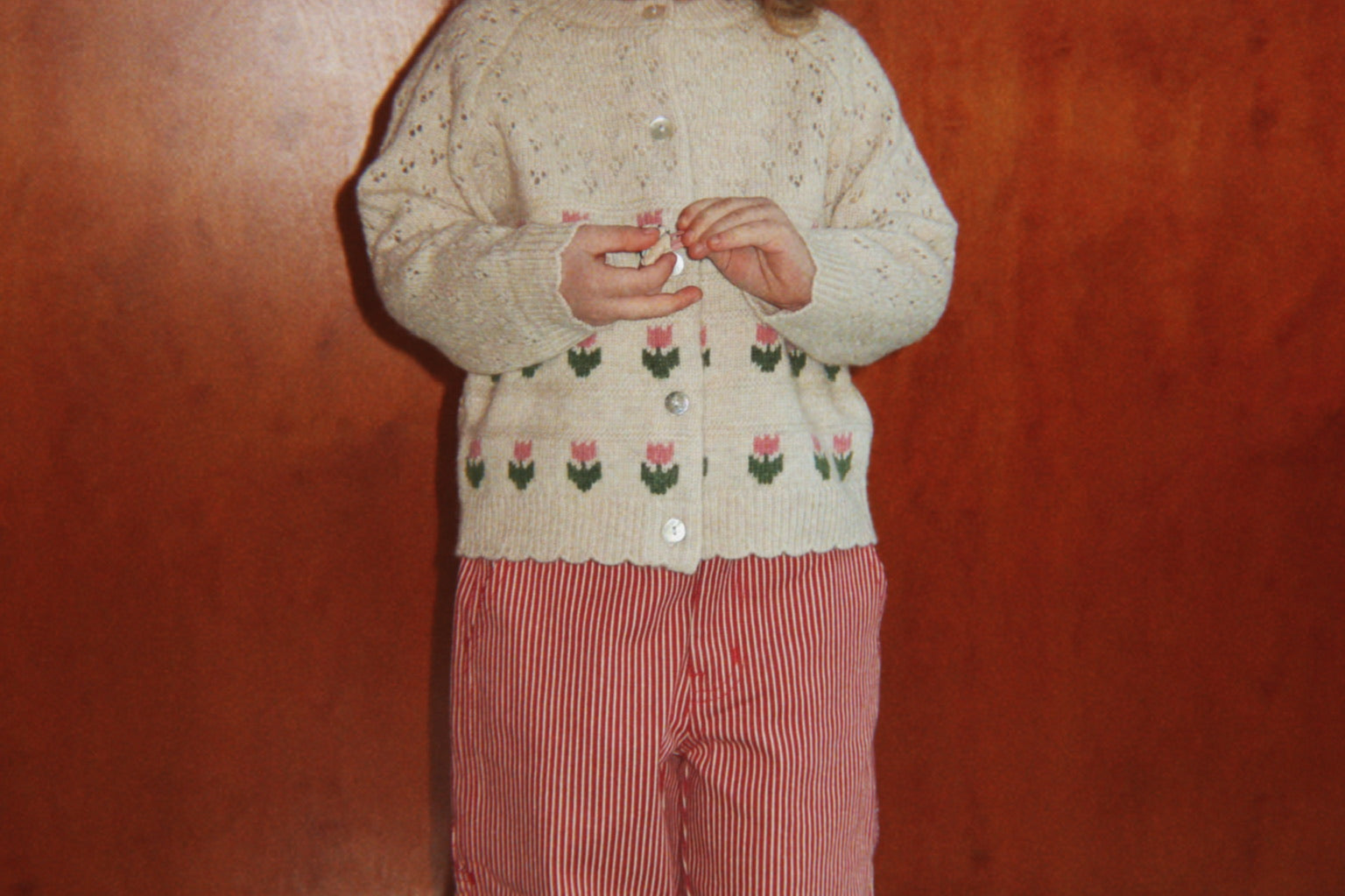 Konges Sløjd A/S KNITTED CARDIGANS cream and tulips