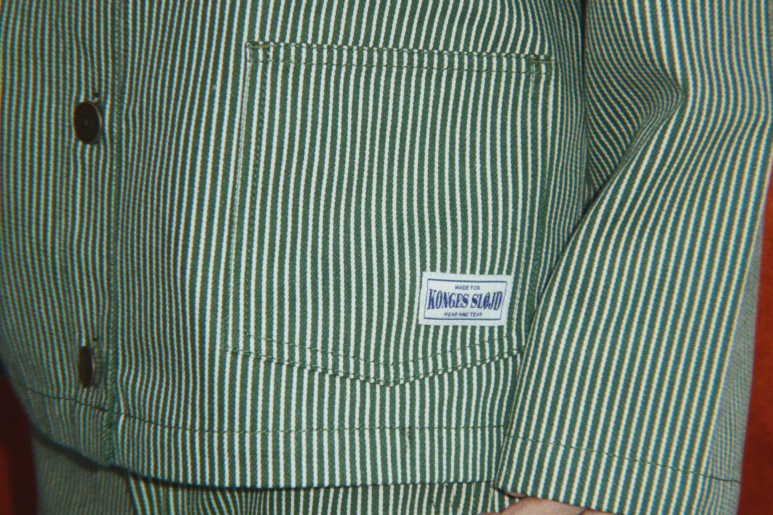Konges Sløjd A/S WOVEN PANTS milk verte stripe