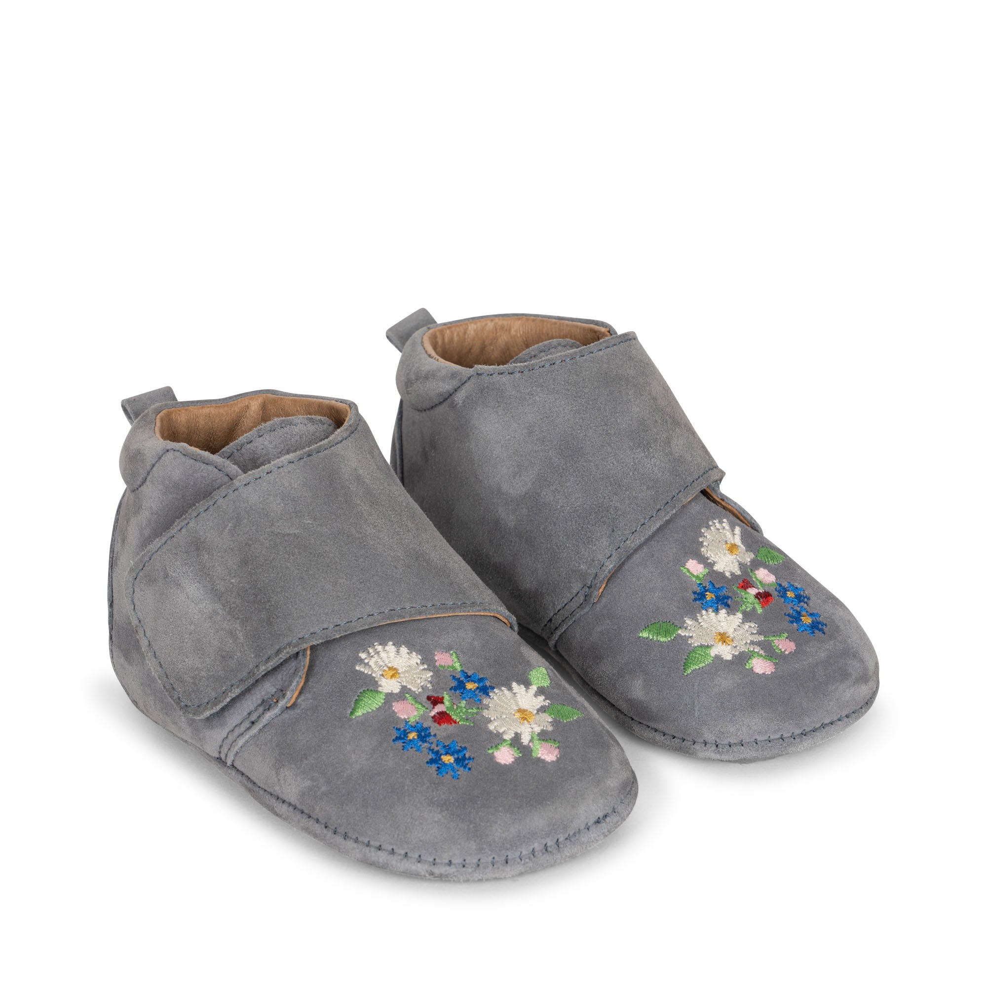 Konges Sløjd A/S Mamour Embroidered Suede Footies Footies TRADEWINDS
