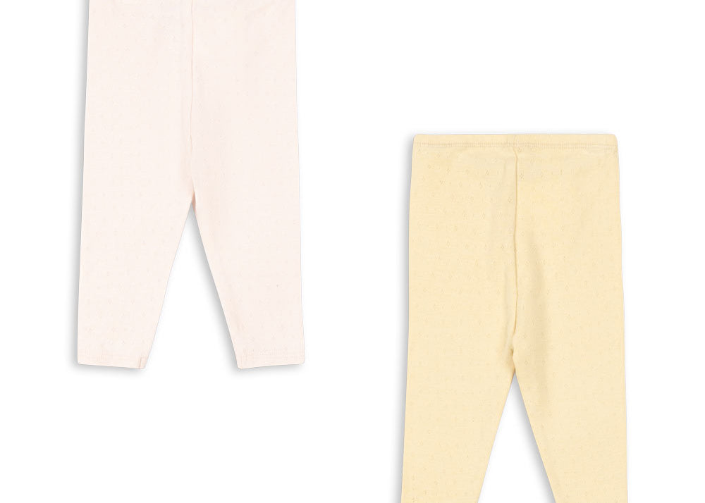 Konges Sløjd A/S JERSEY PANTS banana crepe/creole pink