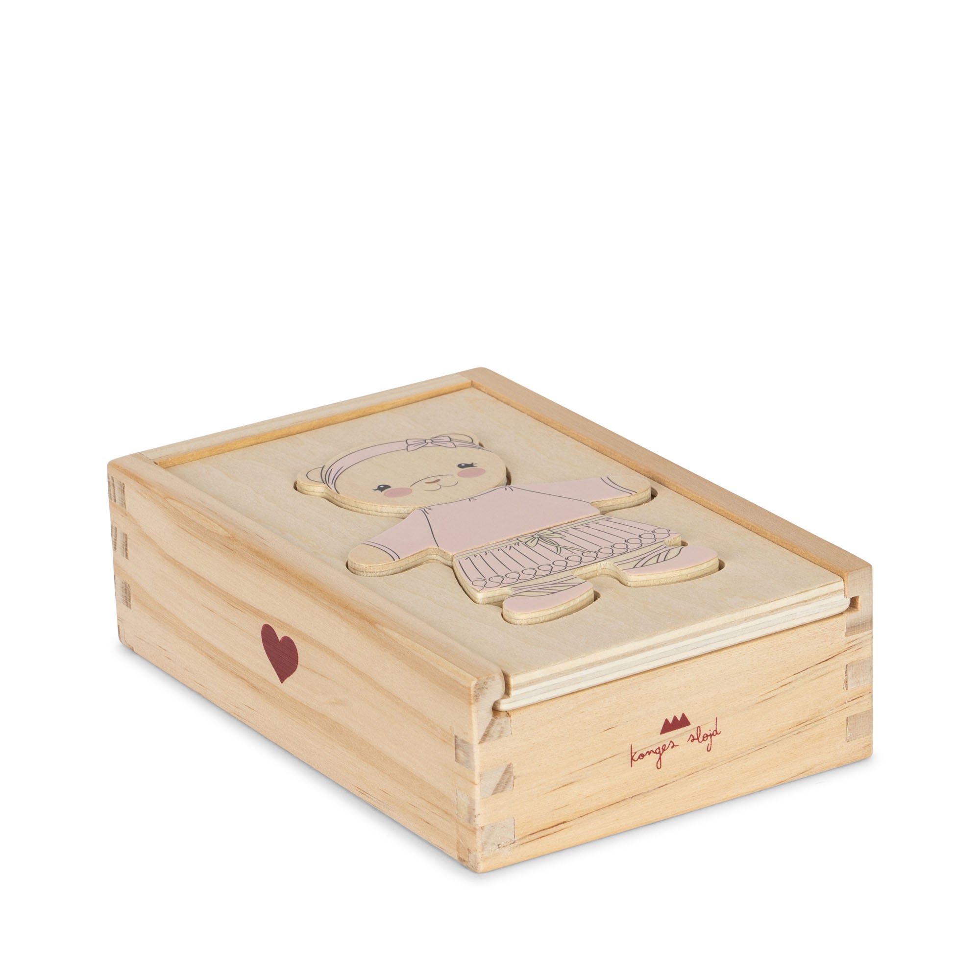 Teddy puzzle - dusty pink – kongessloejd.com