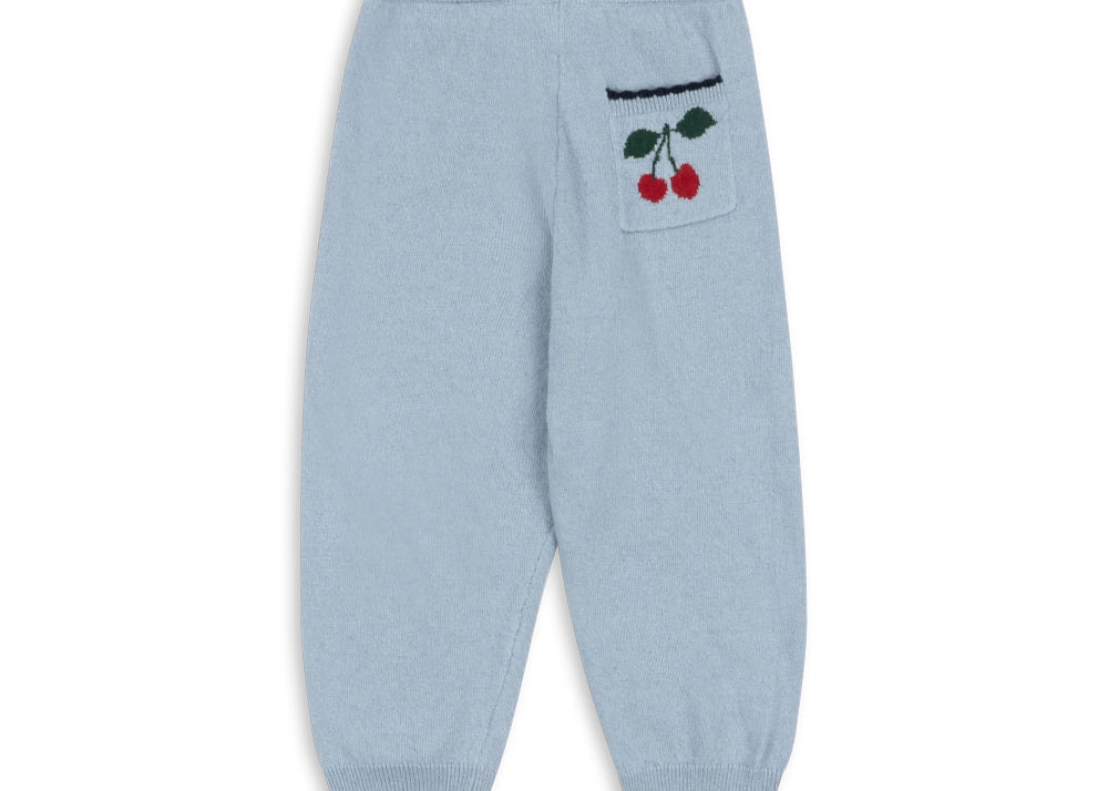 Konges Sløjd A/S KNITTED PANTS blue fog