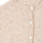 Konges Sløjd A/S KNITTED CARDIGANS off white melange pointelle