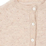 Konges Sløjd A/S KNITTED CARDIGANS off white melange pointelle