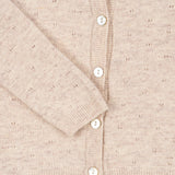 Konges Sløjd A/S KNITTED CARDIGANS off white melange pointelle