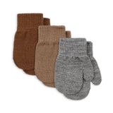 Konges Sløjd A/S MITTENS grey melange/beige/brown