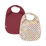 Konges Sløjd A/S DINNER BIBS coeur glitter/sangria