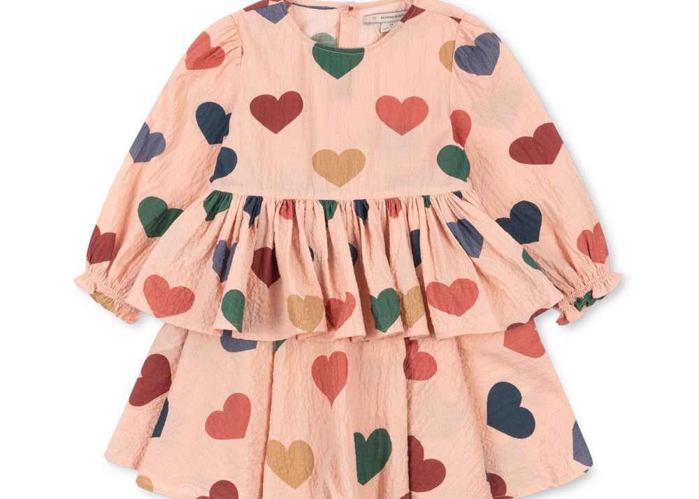 konges slojd pink dress Cotton-blend jersey and tulle dress in pink - Konges Slojd