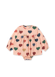 Konges Sløjd A/S WOVEN ROMPERS & JUMPSUITS coeur rose coloré