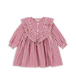 Konges Sløjd A/S WOVEN DRESSES sangria/butter check