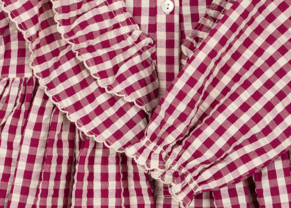 Konges Sløjd A/S WOVEN DRESSES sangria/butter check