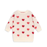 Konges Sløjd A/S KNITTED DRESSES coeur coloré duo pink