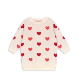 Konges Sløjd A/S KNITTED DRESSES coeur coloré duo pink